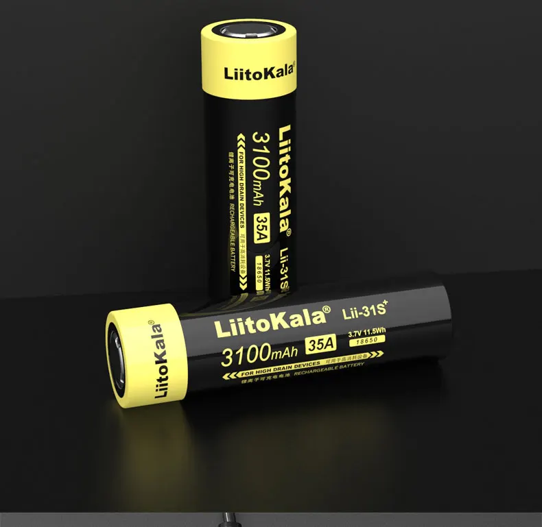 elétrica, Power Lithium-ion Battery, Lii-31S, 18650, 3.7V, 3100mA, 35A, 20 PCs Lot
