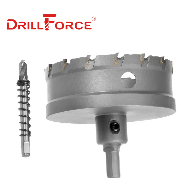 Фото Drillforce 14-100 мм TCT кольцевая пила сверло из сплава карбида кобальта стали резак Открыватель из нержавеющей стали набор для резки железа металла №5