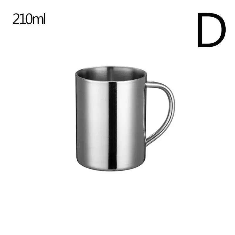 280/400ML Stainless Steel Camping Mug Cup Outdoor Drinking Coffee Tea Handle Cup 