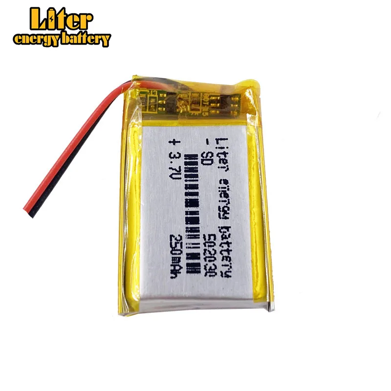 502030 3.7V 250 mah lithium-ion polymer battery quality goods quality of CE FCC ROHS certification authority