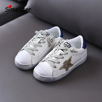 

Fashion Children Real Leather Sneakers Anti-slip Soft Kids Girls Boys Sport Shoes Lace-up Sapato Infantil 2020 Autumn New Shoes