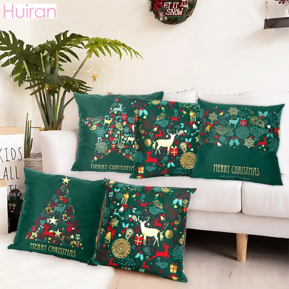 45*45 см наволочка с надписью &quotMerry Christmas&quot Декор для дома подарок Рождественский