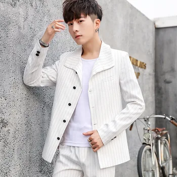 

2019 Leisure Suit Suit Male Slim Fit Handsome Trend Teenagers Student Clothes Pants One Set