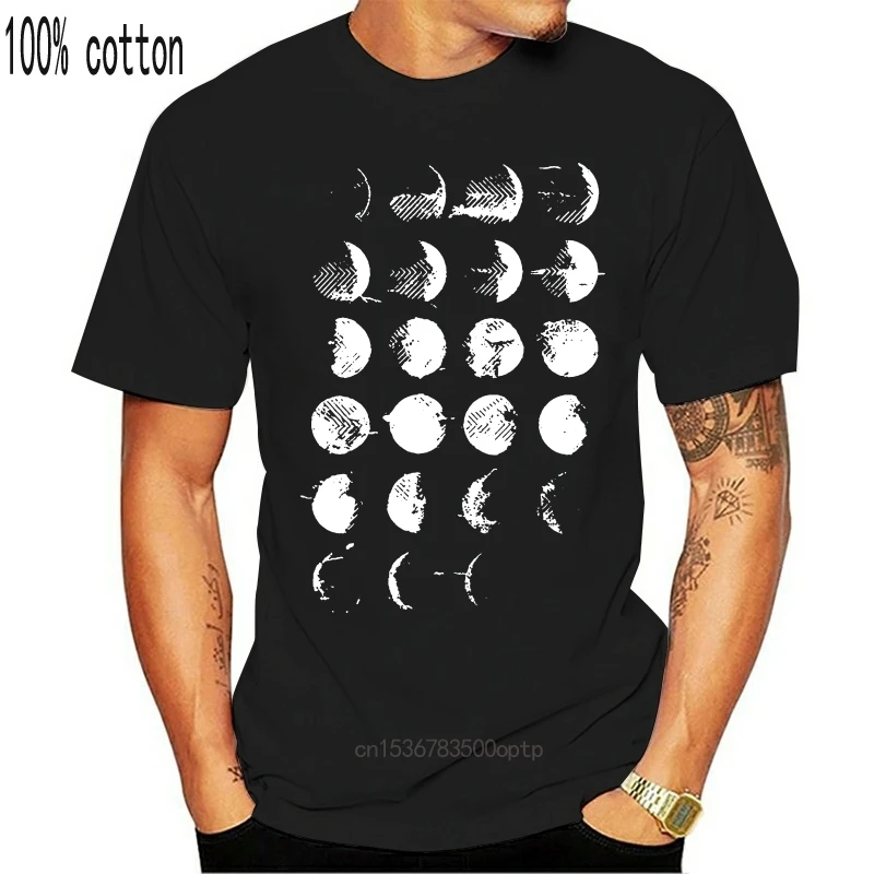 Мужская черная футболка Converge в стиле рокабибилия с Лунной фазой | одежда