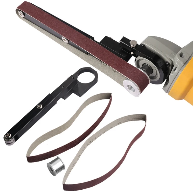 Sander Machine Sanding Belt Adapter Head Convert with Sanding Belts for Electric Model 100 Angle Grinder Woodworking