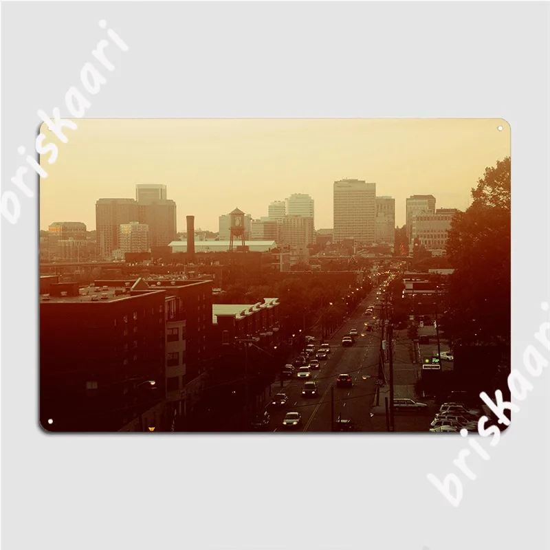 The City Lights-View Da Byrd, Va Metal Sign Cinema Garage Bar Cave Personalizza Wall Platform Tin Sign Poster