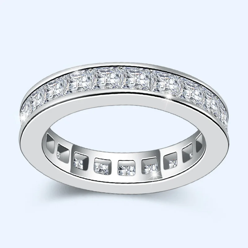Moissanite Ring for Women 925 Jewelry 18K Gold with Box