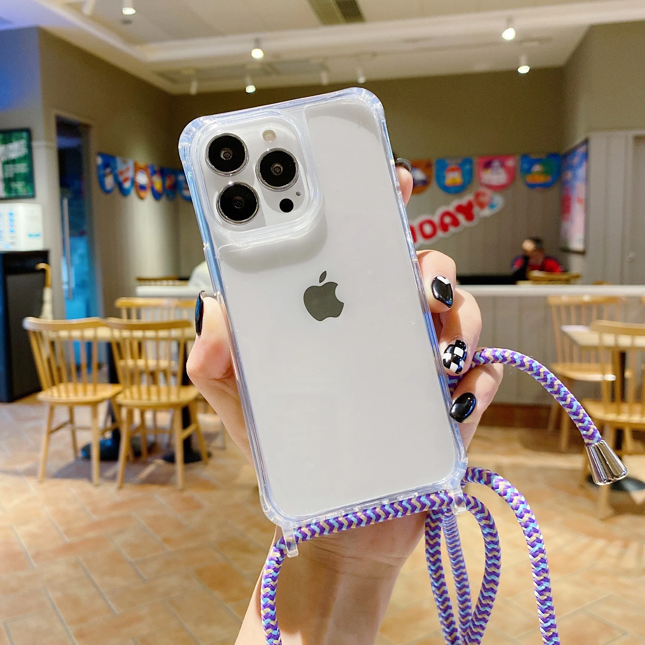 Crossbody Lanyard Carry Hang Strap Case For iPhone 13 12 11 Pro Max Mini XS XR X 8 7 Plus Clear Hands Free Shockproof Rope Cover best iphone 13 pro case