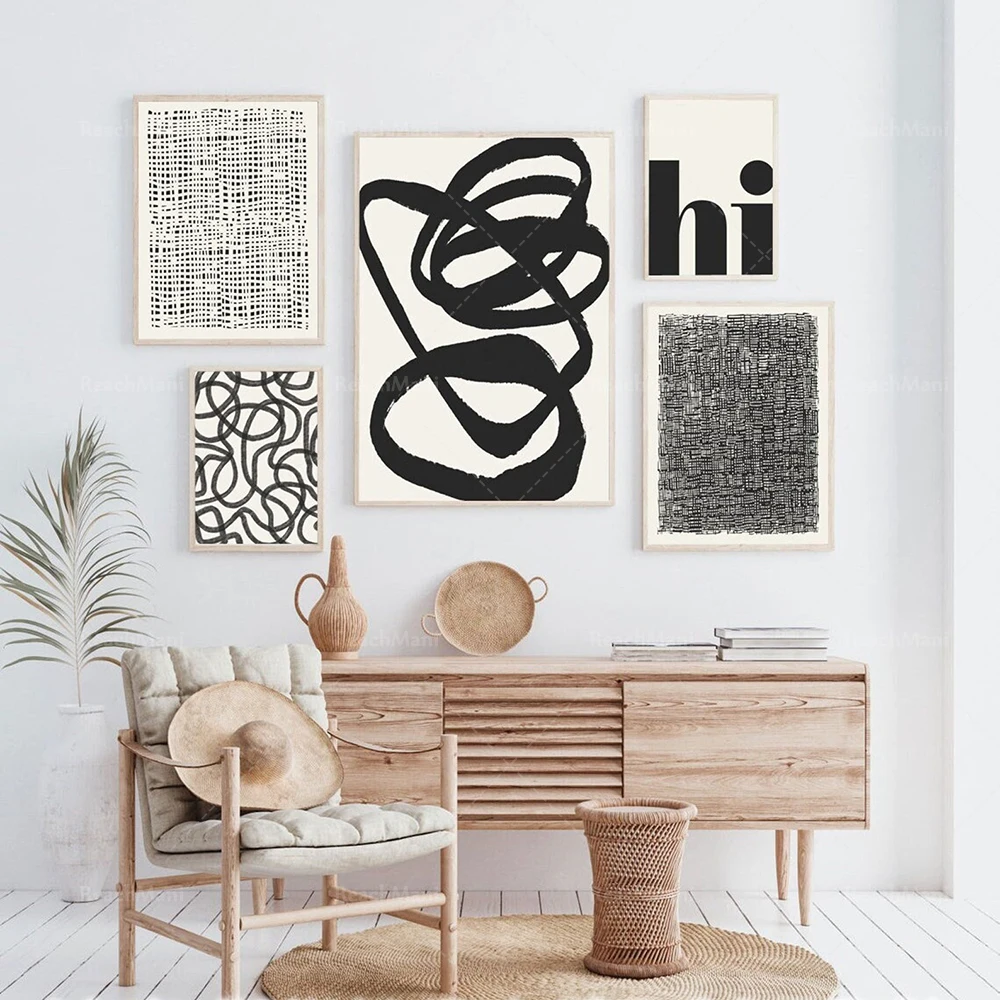

Abstract wall art prints, beige, cream, neutral modern fashion abstract poster pictures living room corridor home decoration