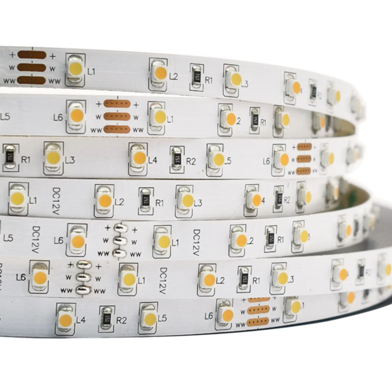 12 в 60 светодиодов/м smd 3528 (300 светодиодов/5 м) светодиодная ленсветильник WW CW