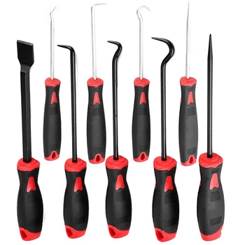 

9-Piece Oil Seal Screwdriver Set Oil Seal Disassembly Tool Oil Seal Puller Shaped Oil Seal Screwdriver Auto Repair Tool