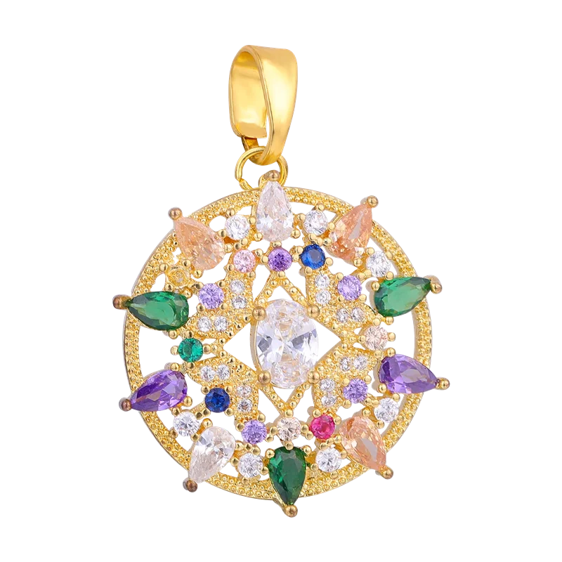Juya Handwerk 18 Karat vergoldet Emaille Anhänger griechischen Gott Figur bösen Blick Mond Stern Charms für DIY Luxus Kragen Schmuck herstellung – Detail 14