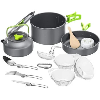 

1 Set Portable Pot Set Camping Cookware Camping Tool BBQ Accessories for Home Hiking Camping Outdoors