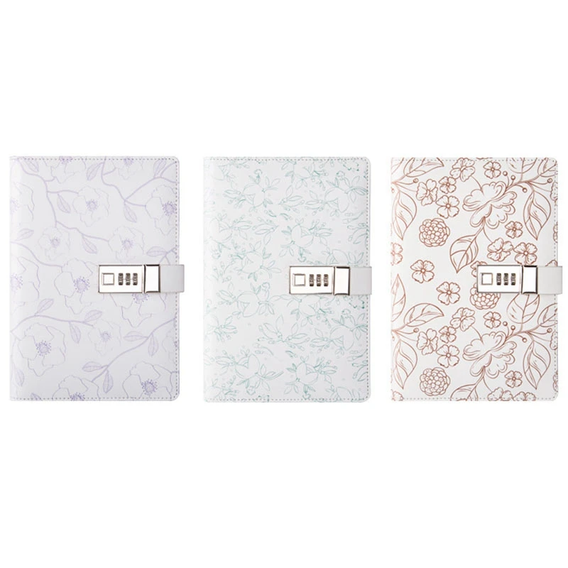 

A5 Notepad Password Notebook Diary with Lock Hand Book Password Lock Notebook Travel Planner Journal Student Code Lock Note Book