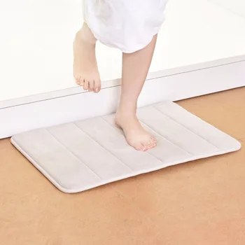 

40x60cm Floor Mat Memory Foam Bathroom Floor Mat Shaggy Memory Foam Mat for Home Rectangle Shape Anti-slip Foot Pad Tapete