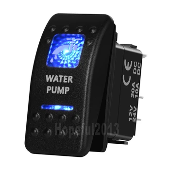 

Marine Grade Car Boat 12v/24v Blue Led 5 Pin on-off SPST Rocker Switch WATER PUMP WATERPROOF