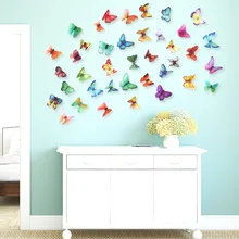 SK-HD-001-006 3D модель бабочка клейкая бумага Гостиная спальня гардероб Бесплатные наклейки Бабочка наклейки на стену