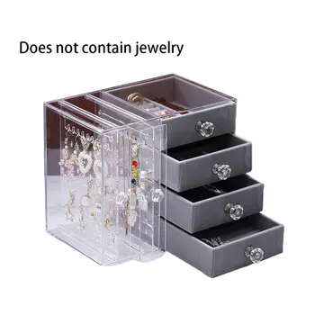 

Acrylic Earrings Box Earrings Jewelry Finishing Storage Box Dust Hanging Jewelry Store Transparent Plastic Display Stand