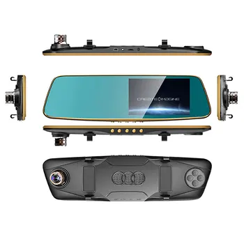 

5" 1080P Night Vision Dash Cam Dual Lens Car Auto Camera Rearview Mirror Record