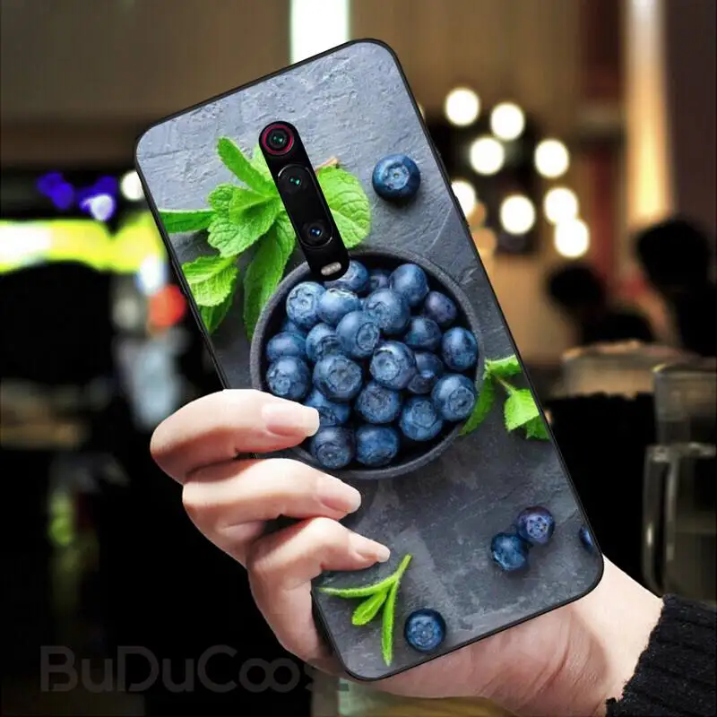 CUCI Blueberry fruit Bling Cute Phone Case For Redmi 6 4X 7 7A 8 GO K20 Note 4 4X 5 5A 6 6 Pro 7 8 8pro