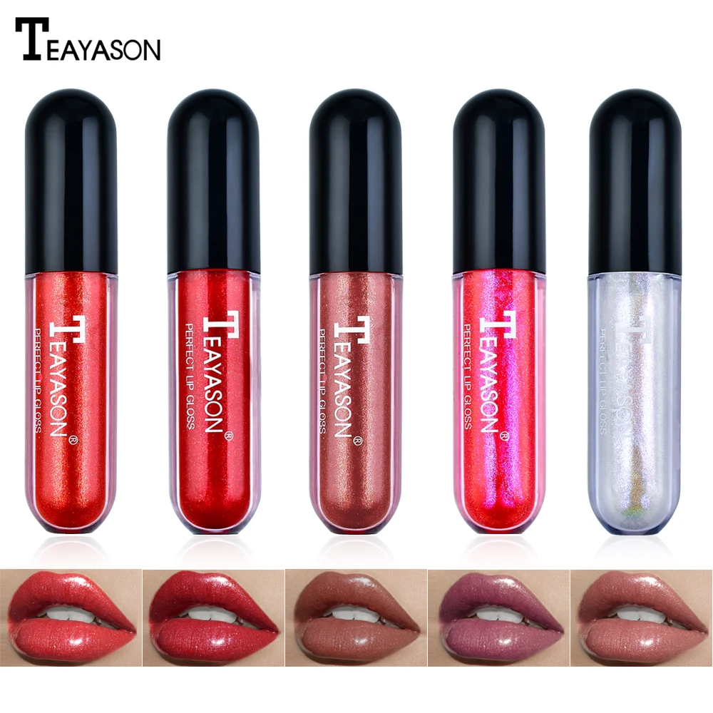 Teayason moisturizing lip gloss sexy red nude color mirror effect soft cream long lasting waterproof matte liquid lipstick AM100 | Красота и