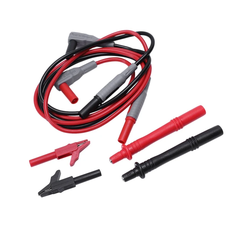 

P1300C Super Multimeter Probe Replaceable Probe Clamp Multi Meter Test Lead Kits + Alligator Clips