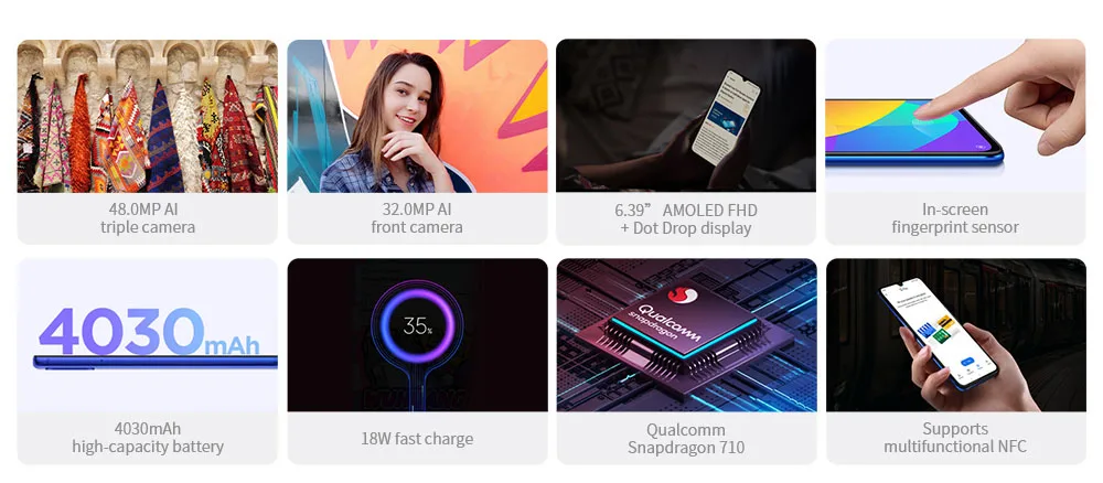 Xiaomi mi 9 Lite 4G Phablet 6,39 дюймов mi UI 10 Qualcomm Snapdragon 710 Восьмиядерный 2,2 ГГц 6 ГБ ОЗУ 64 Гб ПЗУ Мп+ Мп