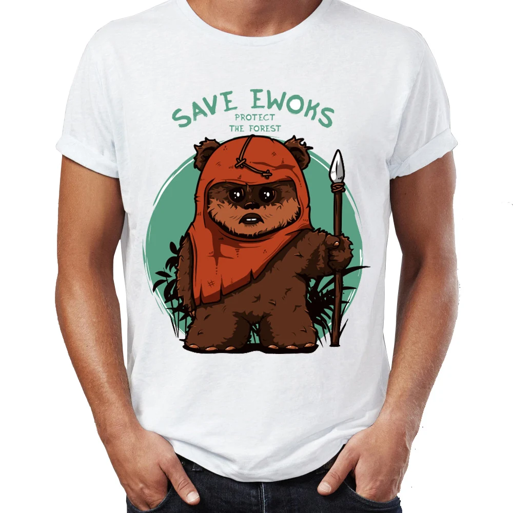 Мужская футболка Звездные войны эко воины Ewoks сохранить лес Artsy Awesome художественная печатная Футболка - Цвет: 2V0040M