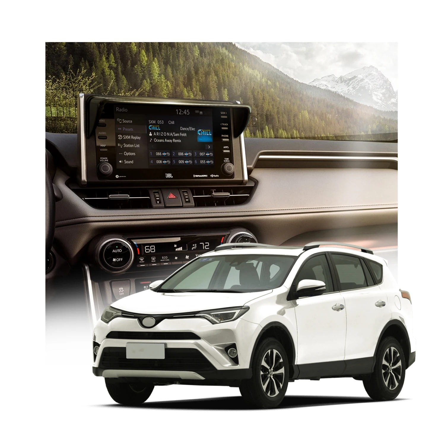 RUIYA Sombra Car GPS Navigation Sun Viseira