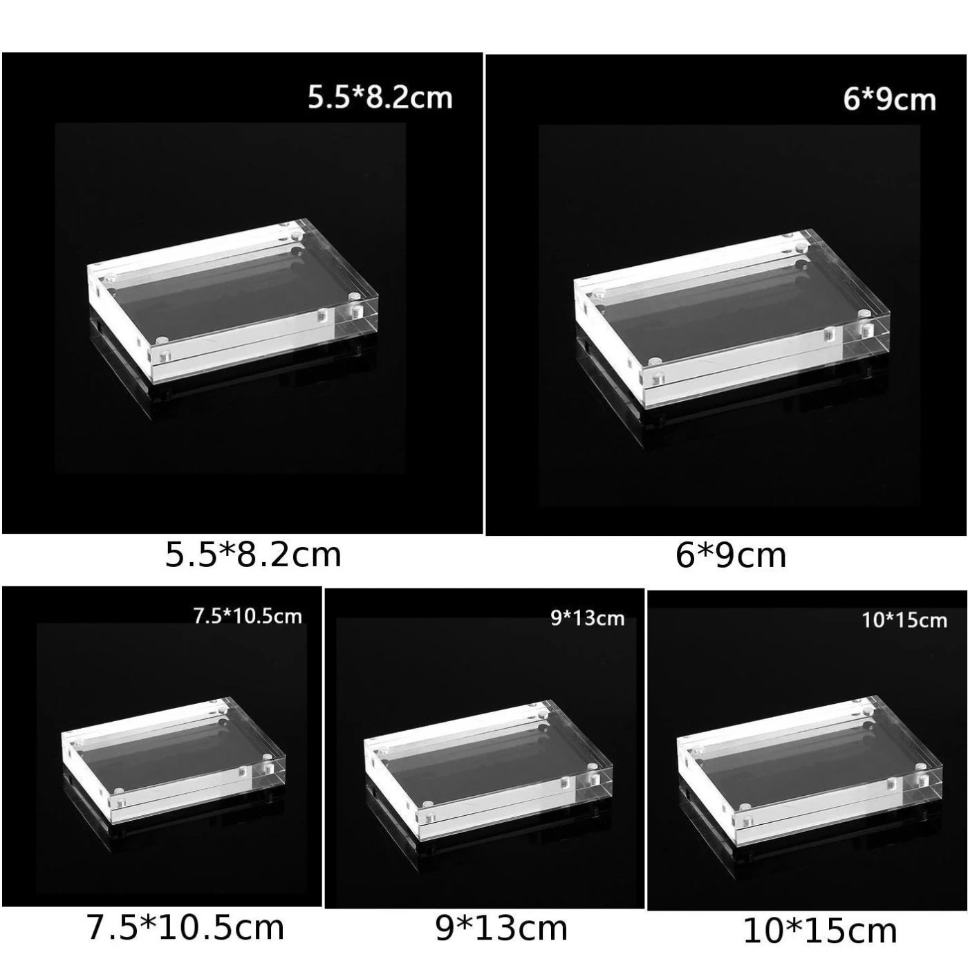 Photo Frame Acrylic Clear Christmas Gift Decor 55x82mm 60x90mm 75x105mm 100x150mm