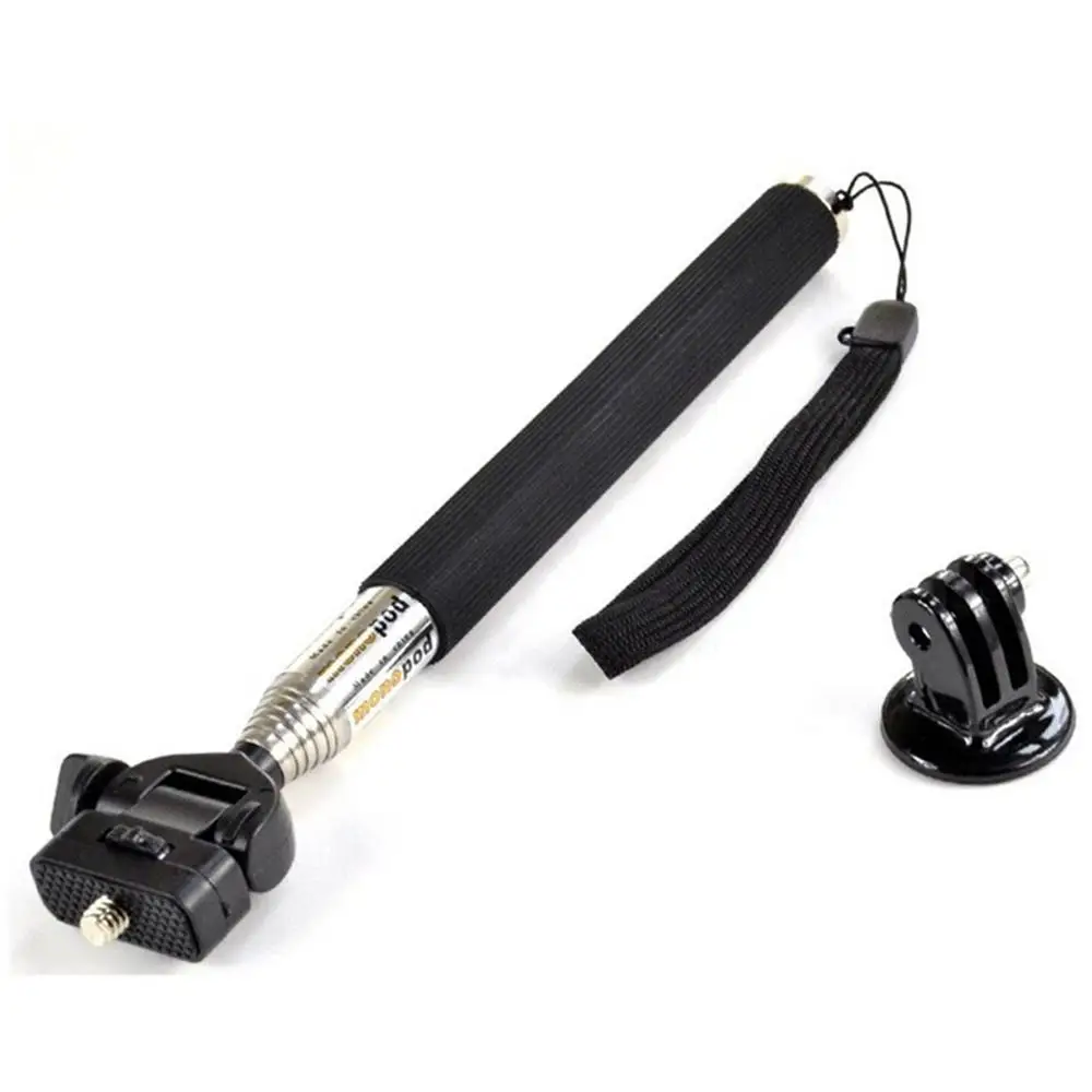 black Gosear камера селфи палка полюс монопод штатив Трипод держатель адаптер для Gopro Go Pro Hero 5 4 3 2 1 3+ Sjcam SJ4000 Xiaomi Yi - Цвет: black
