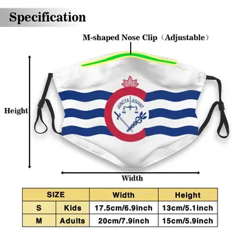 

Reusable Safety Mouth Masks with Replaceable Filter Cincinnati Flag Printed Adjust Earloop(One Mask + 2 Filters)-M