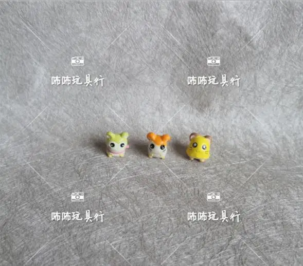 50PCS/lot Cartoon Action Figure Toy Sweet Cute Little Hamsters 2CM Animal Dolls Birthday Gift For Girls Kids Toys 2
