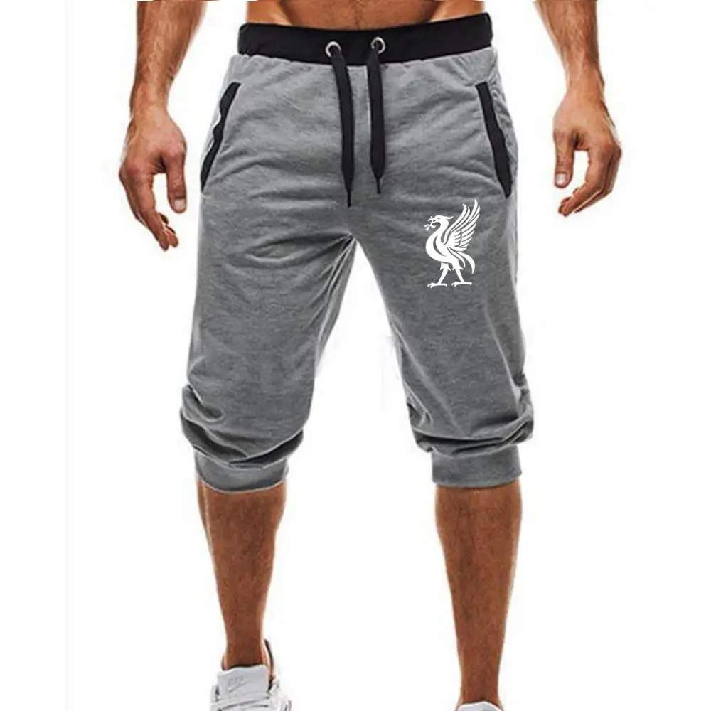 Модная новинка, трендовые Мужские Спортивные укороченные штаны на шнурке, мужские свободные закрывающиеся модные спортивные шорты