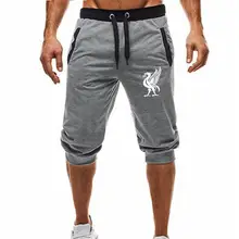 Модная новинка, трендовые Мужские Спортивные укороченные штаны на шнурке, мужские свободные закрывающиеся модные спортивные шорты
