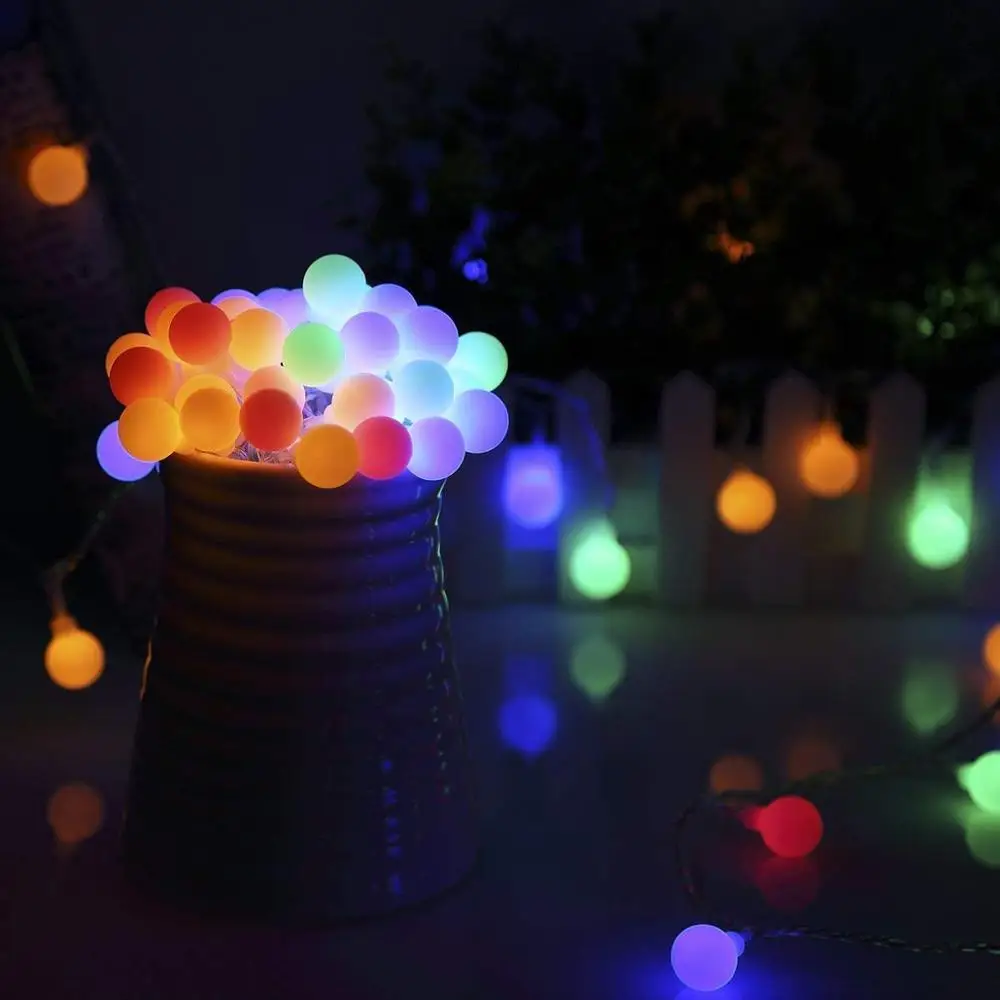 50 м 400 led шар струнный светильник s наружный Глобус Сказочный светильник водонепроницаемый свадебные вечерние рождественские украшения для сада Рождественская гирлянда лампа