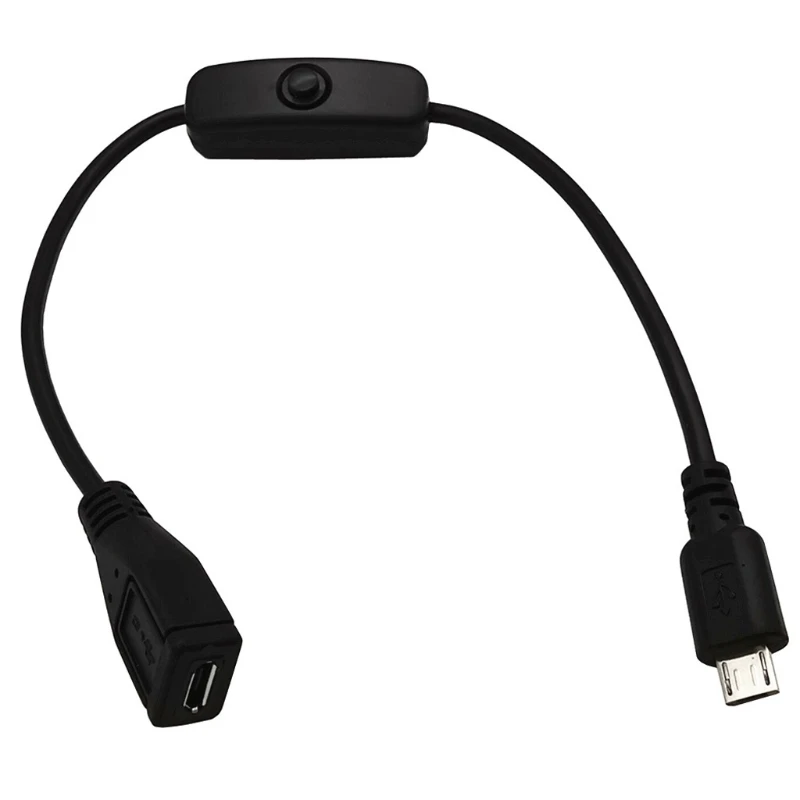 30 см шнур питания 5 в Micro USB кабель-удлинитель с выключателем для смартфона Raspberry Pi