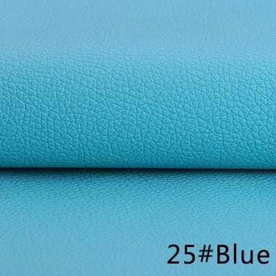 25Blue Meetee 100X138 см 0,7 мм толщиной личи Синтетическая кожа из искусственной кожи ткань сумки диван домашний декор искусственная кожа DIY Швейные материалы - Color: 25Blue