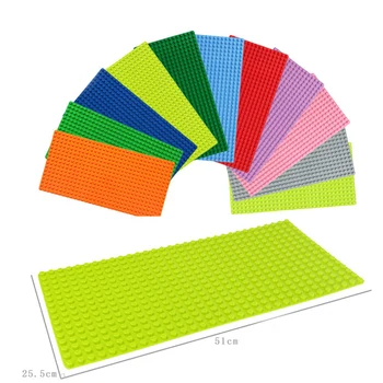 

1pcs/lot big Particles Building Blocks Base Plate 51*25.5cm Baseplate Duploe Kids diy Bricks Baseplate Toys