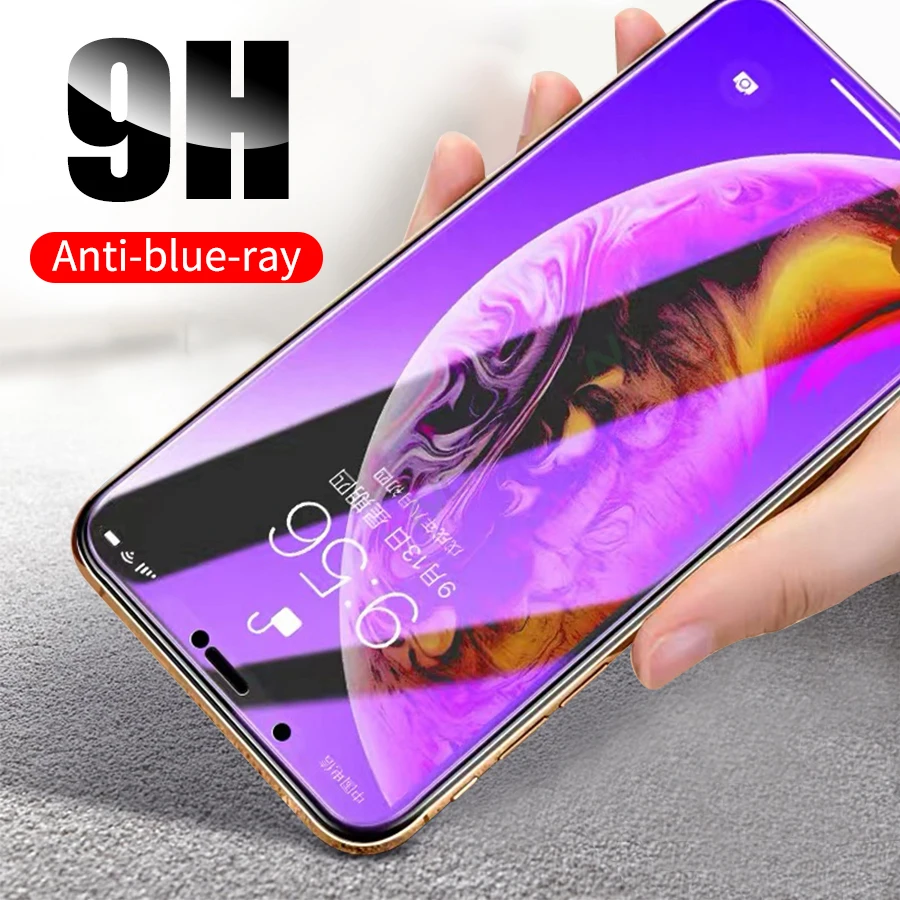 Anti-blue Light Protective Glass For OPPO Realme 3 Pro X Lite Screen Protector OPPO R11 R11S R9S Plus Full Cover Tempered Glass