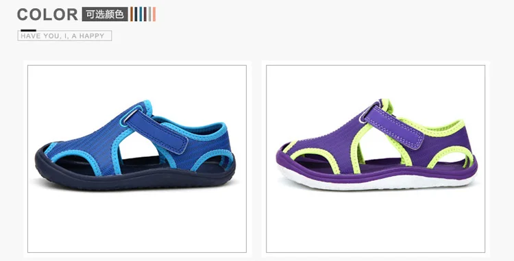2019 Summer New Princess Sandals Childrens Flat Shoes Girls Closed Toe Sandal Toddler Shoes Boys Comfort Beach Sandals