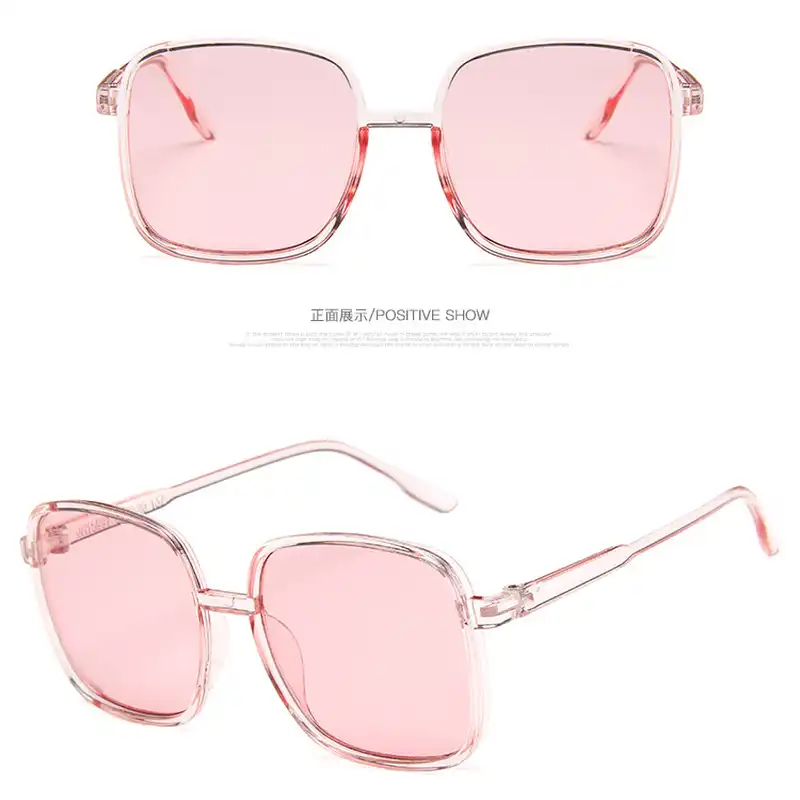 Oloeyトレンディなファッションサングラス女性のラージスクエア韓国語バージョン新到着メンズサングラスストリート撮影シンプルなlunettes サングラス Aliexpress