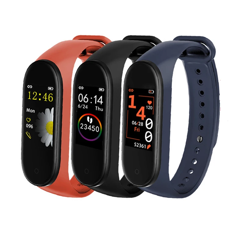 M4 водонепроницаемый умный браслет с функцией обнаружения сердечного ритма