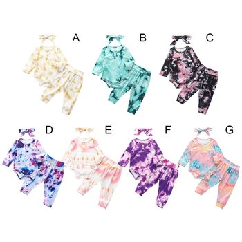 

3Pcs Newborn Baby Girl Clothes Set Cartoon Rabbit Pattern Long Sleeve T-shirt+Casual Pants+Headband Infant Clothing Outfits