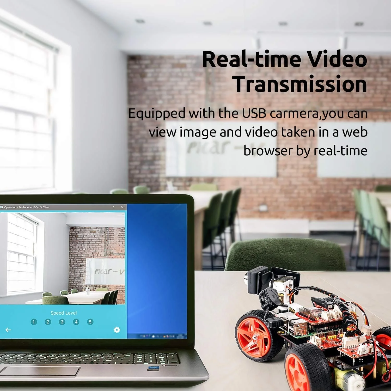  SunFounder App Remote Controlled Robot For Raspberry Pi Model 4B 3B+ B 2B Smart Video Car Kit V2.0  - 32925775486
