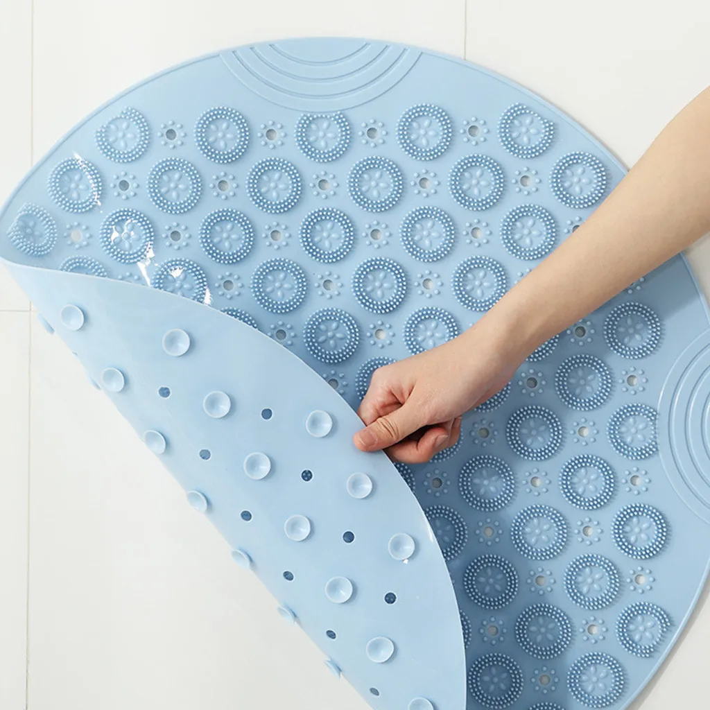 Нескользящий Массажный коврик для ванной комнаты с сильной присоской, напольный коврик для душа 55X55 см