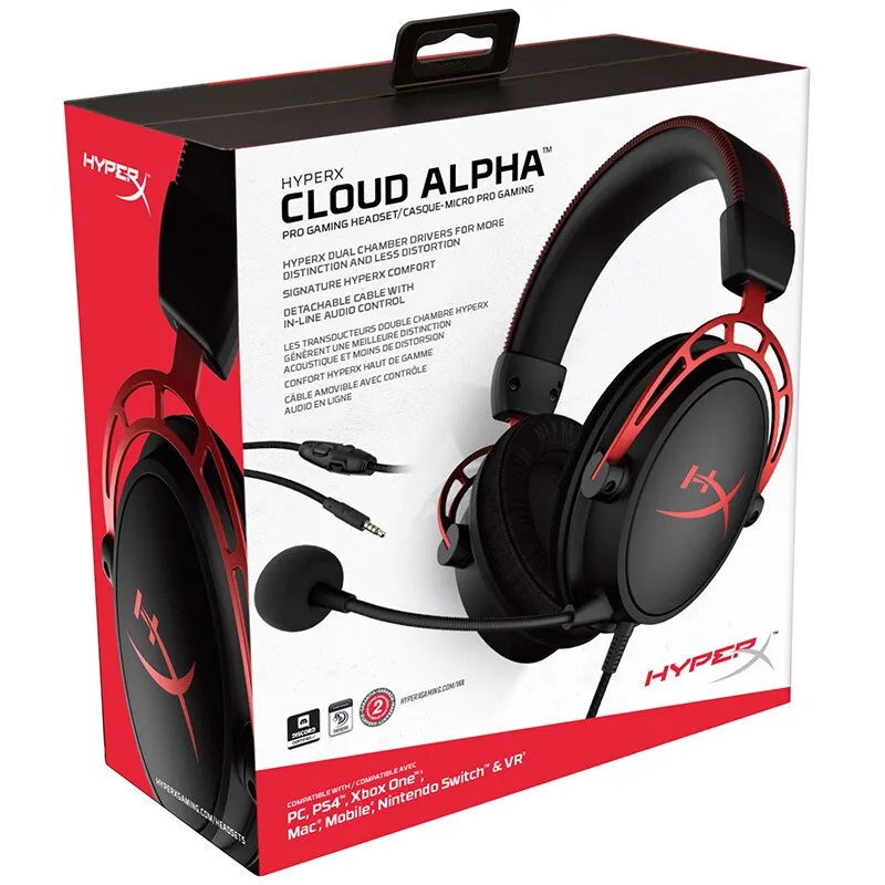 Оригинальная kingston HyperX Cloud Alpha Ограниченная серия E-sports игровая гарнитура с микрофоном наушники для ПК PS4 Xbox Mobile