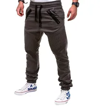 Новые мужские штаны для бега размера плюс карманы на молнии спортивные штаны Спортивная одежда повседневные мужские длинные брюки для фитнеса