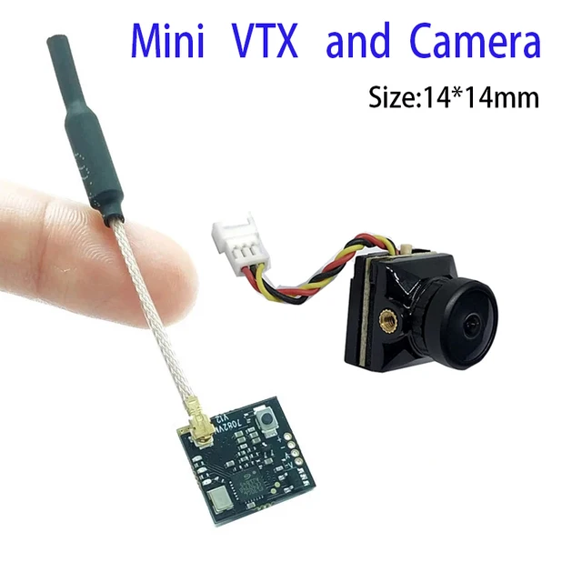 Mini 5.8G 40CH 25/100/250mW Adjustable FPV Transmitter 14*14mm and Camera 1/3 CMOS 1200TVL 2.1mm Lens For RC FPV Racing Drone