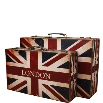 

RETRO LONDON WOODEN SUIT BOX CLOTHES STORAGE BOX LUGGAGE CASE HOME DECORATIONS VINTAGE BAR PHOTOGRAPHY PROPS WINDOW DISPLAY